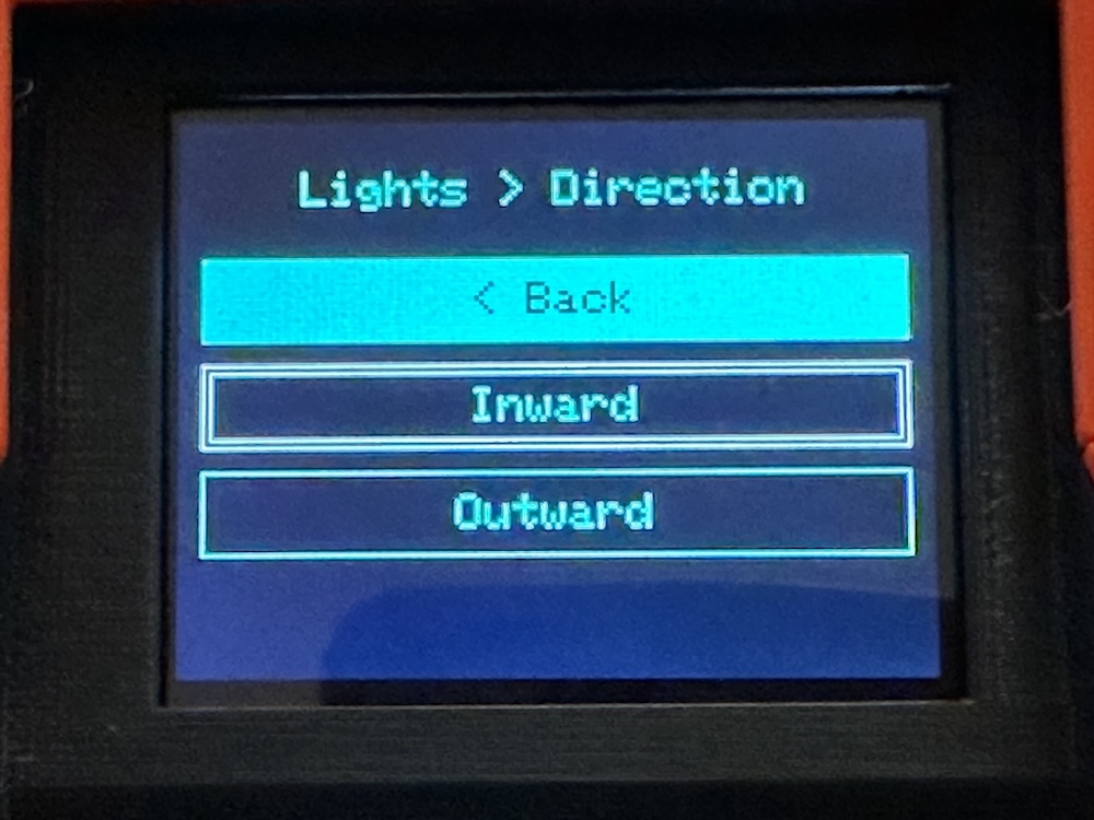 Lights direction screen