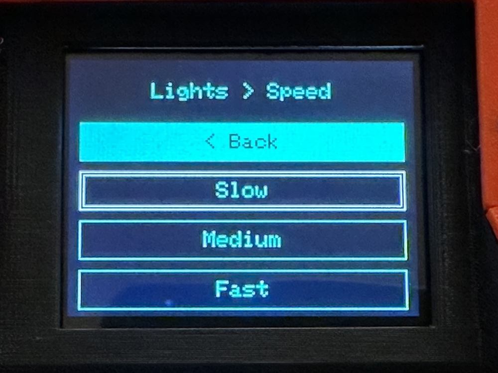 Lights speed screen
